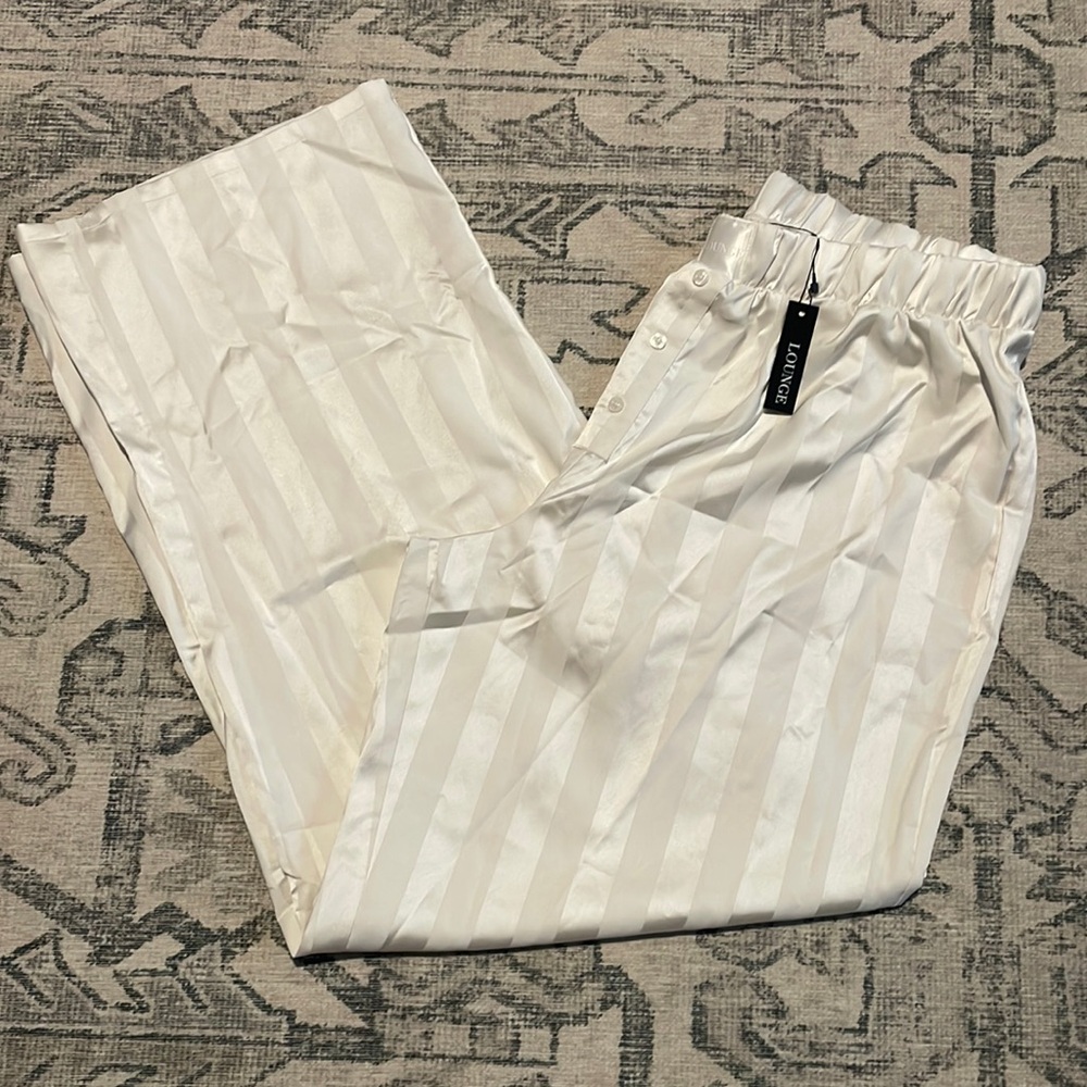 Lounge Satin Striped Pajama Trousers